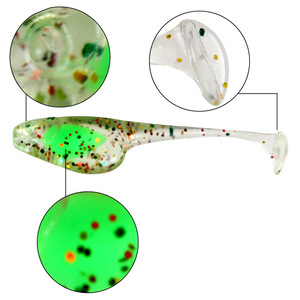 Esca Artificiale Galleggiante 5cm 0.8g con Coda a T per la Pesca di Ajing, Rockfish, Bass - Mini Verme in Plastica Morbida - Product Image 2