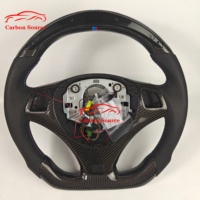TY Personnalisé pour E90 E92 E93 320 325 Sport Style Performance En Fiber De Carbone En Cuir Véritable Volant LED Affichage 2015-2018
