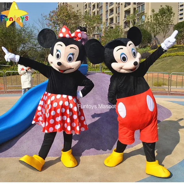Funtoys Mickey ve Minnie maskot kostüm Mouse fantezi çizgi film Cosplay parti yılbaşı elbise yetişkin