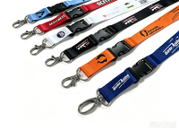 Lanières personnalisées en polyester, impression de logo promotionnel, porte-clés, porte-cartes, sangle de cou, lanières personnalisées