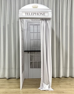 Beige Telefonzellen Retro Hochzeits dekoration Geburtstags feier Fotografie Requisiten - Product Image 3