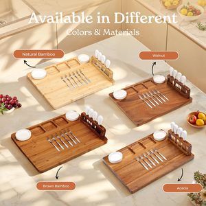 Charcuterie Boards Set, Large Cheese Board Set, Natural Bamboo Charcuterie Tray Cheese Platter with Accessories - Product Image 4