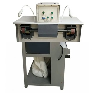 Machine de ponçage et de polissage électrique industrielle à double tête pour cuir, avec aspiration des poussières intégrée, pour le meulage et le dégrossissage efficaces des chaussures - Product Image 2