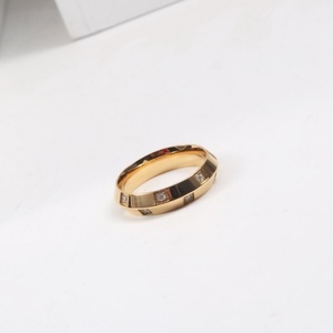 Unique Design UFO Shape <b>Crystal</b> Stainless Steel Statement <b>Ring</b> Gold Plated Zircon <b>Rings</b> for Women - Product Image 2