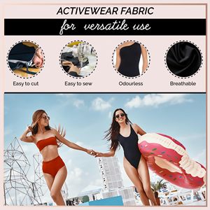 4 Way Stretch White 80% Nylon 20% Spandex Fabric For Swimwear Sportswear <b>Dance</b> Yoga Apparel Per Yard - Product Image 2