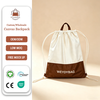 Sac à dos personnalisé, durable, de qualité supérieure, simple, structuré, grande capacité, élégant, avec cordon de serrage, sac de sport avec design bicolore