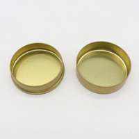 Boîte en fer blanc ronde personnalisée avec logo en relief et couvercle à vis, mini et mignonne, conteneur métallique portable pour baume à lèvres, cosmétiques, savon, bougies