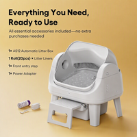 PetPivot AutoScooper 12 Lite Bac à litière automatique pour chat, entrée par le devant, grande capacité, autonettoyant pour plusieurs chats, facile à nettoyer
