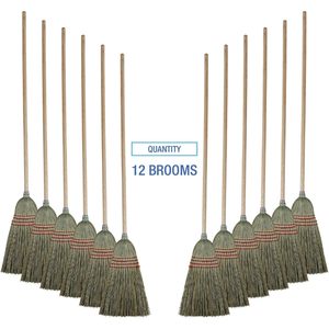 Long Handle Broommaid MXDFBR with Durable Aluminum <b>Broomstick</b> Dustpan for Home and Outdoor Use TPR PET Plastic PP Broomhead - Product Image 4