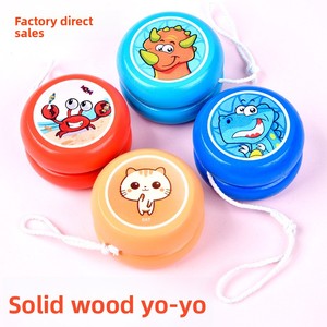 Mini yo-yo en bois en forme de tambour, motif dinosaure, jouet rotatif vintage pour enfants, idéal pour les fêtes, commande en gros - Product Image 5