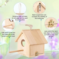 Vente en gros de nids d'oiseaux bleus suspendus DIY, maison d'extérieur en bois, jardin d'oiseaux, produit de fabrication peint