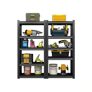 Étagères de rangement en métal noir robustes, 63 pouces de hauteur, 5 niveaux, capacité de 2000 livres, étagère industrielle pour garage, utilitaire, organisation d'outils - Product Image 1