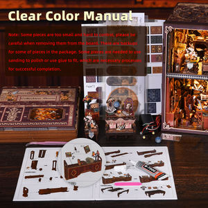 MOQ=1 Envío Directo Kit de <span class=keywords><strong>Casa</strong></span> de Muñecas de Madera - <span class=keywords><strong>Casa</strong></span> de Muñecas Personalizada con Muebles en Miniatura y Set de Rincón de Lectura DIY - Product Image 6