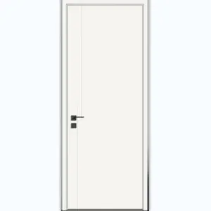 باب خشبي مسطح رخيص السعر MSF-22001 من مادة الكلوريد متعدد الفينيل/الميلامين لغرف النوم والمنازل