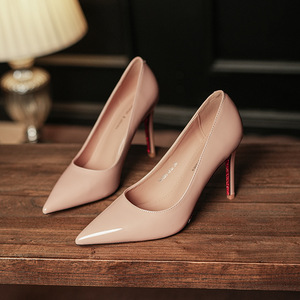 Escarpins à talon aiguille et bout pointu 9000G-158, semelle rouge, strass, chaussures de mariée, talon super haut 8 cm, tendance mode - Product Image 2