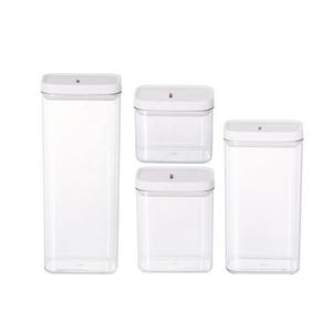 محكم تكويم حاويات طعام الثلاجة البلاستيك المنظم الغذاء صناديق صناديق التخزين مع غطاء - Product Image 1