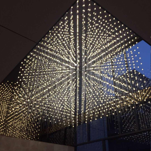 Acciaio argento cornice grande piazza ha condotto la luce <span class=keywords><strong>lampadario</strong></span> cubic su misura del pendente <span class=keywords><strong>lampadario</strong></span> di cristallo con aste per hall - Product Image 4