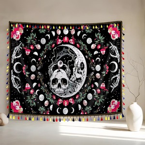 Tapiz <span class=keywords><strong>de</strong></span> Pared con Diseño <span class=keywords><strong>de</strong></span> <span class=keywords><strong>Mandala</strong></span>, Tapiz Psicodélico con Árbol <span class=keywords><strong>de</strong></span> <span class=keywords><strong>la</strong></span> <span class=keywords><strong>Vida</strong></span> y Hongo del Tarot, con Borla, para Decoración del Hogar - Product Image 3