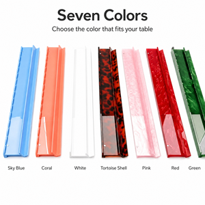 Supports de tuiles de mahjong en acrylique à bords ondulés, lot de 4 pièces, multicolores, <span class=keywords><strong>multi</strong></span>-tailles, supports de mahjong américains, logo personnalisé OEM, vente en gros - Product Image 1