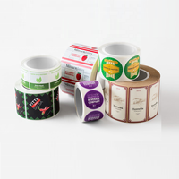 Rouleau d'autocollants en vinyle imperméable aux couleurs vives avec impression de logo personnalisé pour les pots de nourriture, les boîtes de conserve, les bouteilles d'épices, les étiquettes d'emballage