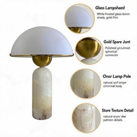 Abat-jour en verre marbré, lampe de table, alimentation électrique, variateur tactile, éclairage d'ambiance pour café, hôtel