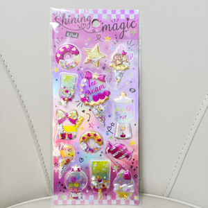 Autocollants 3D créatifs brillants pour enfants, autocollants en feuille d'or pour filles, décoration de carnet, autocollants en cristal, autocollants en forme de cœur, d'étoile, de nœud, de couronne - Product Image 6