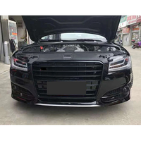 Calandre avant S8 Style ABS, noir brillant/chrome, pour Audi A8/S8 D4 PA (2015-2018) berline