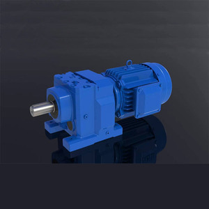 Reductor de velocidad helicoidal de hierro fundido de alta resistencia serie R con brida de montaje para motores de CA en línea con engranajes inversos - Product Image 1