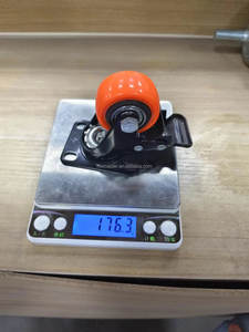 Roulettes pivotantes MW Caster de 1,5 pouce et 2 pouces, petites, pivotantes, rotatives, 40 mm, orange, en PU et PVC, pour climatiseur - Product Image 5