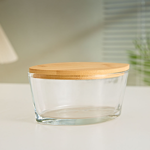 Pot à <span class=keywords><strong>bougie</strong></span> <span class=keywords><strong>en</strong></span> verre transparent <span class=keywords><strong>en</strong></span> forme de bateau de 27oz couvercle <span class=keywords><strong>en</strong></span> métal unique grand récipient à mèche <span class=keywords><strong>en</strong></span> <span class=keywords><strong>bois</strong></span> ovale faisant des bougies de Noël <span class=keywords><strong>en</strong></span> verre élégant - Product Image 1
