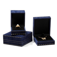 Boîte d'emballage pour accessoires en dentelle, boîte haut de gamme pour bagues, boucles d'oreilles, pendentifs, boîte à bijoux en velours, boîte d'emballage pour bijoux