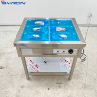 Bain-marie électrique 220V en acier inoxydable pour buffet alimentaire, équipement de restauration et de cuisine pour hôtels et traiteurs