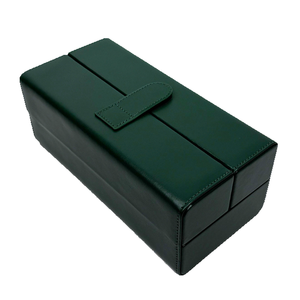 Boîte de rangement pour montres et bijoux en cuir PU et velours avec fermeture à pression, personnalisable avec logo, pour organiser les bracelets et ranger les montres - Product Image 2