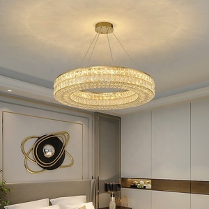 Goldener Luxus-Kristall-Kronleuchter für Luxuriösen Dekorationsstil in Hotel und Villa, Lüster - Product Image 1