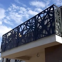 Garde-corps de balcon et d'escalier de villa au design contemporain découpé au laser en acier galvanisé/fer/alliage d'aluminium/acier au carbone – Installation facile
