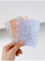 A7M5 DIY Album Photo ou Carnet Transfrontalier Rose Rayé Ondulation de l'Eau Couverture de Reliure Acrylique PVC Coque Rigide Reliure à Feuilles Mobiles