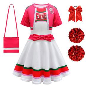 Robes de pom-pom girl Zombies pour enfants de 2 à 8 ans, tenues de fête de Noël pour filles, déguisements pour tout-petits Cosplay Halloween Costumes - Product Image 2