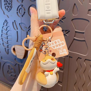 2025 nuevo regalo creativo lindo al por mayor serpiente año mascota perro punto sombrero de paja llavero listo para enviar - Product Image 4