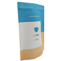 Sachet Doypack Personnalisé en Papier Kraft avec Fermeture Zip et Valve de Dégazage pour Grains de Café 250g 500g 1kg – Emballage Professionnel pour Café