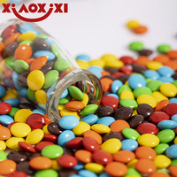 Chocolats en gros de haute qualité, bonbons halal, colorés, croustillants, enrobés de sucre, fèves de chocolat au lait pour enfants