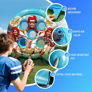 JOSEN Cible de fléchettes gonflable géante de 2,4 m pour extérieur, jeux de fête, jeux de carnaval, jeux de plein air, jouet sportif, balles, cadeaux pour garçons, PVC durable - Product Image 5