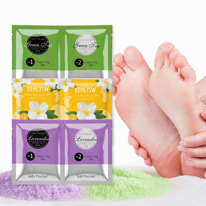 Set de Dos Paquetes de Lodo Cristalino para Baño de Pies, 50g de Gel y 50g de Sal, Lavanda, Té Verde, Jazmín, para Pedicura y <span class=keywords><strong>Spa</strong></span>, Venta al Por Mayor, OEM - Product Image 1