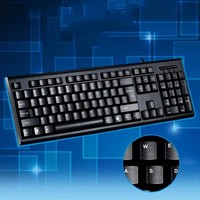Nouvel arrivage Clavier Souris Rétro-Éclairé LED RVB 104 Touches Filaire de Bureau Clavier d'ordinateur Interface USB Métal Utilisation de Bureau