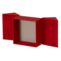 Boîte cadeau en carton bleu de luxe avec impression personnalisée, poignée unique, boîtes rigides en papier pour cadeaux haut de gamme
