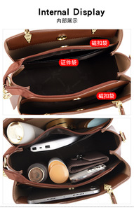 Large Capacity Ladies Handbag New Fashion PU Leather Shoulder <b>Bag</b> Fashion Hand <b>Bags</b> <b>for</b> Woman Trendy - Product Image 5