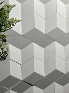 Composant de ciment brique bosse hexagone 2025 nouveau matériau conception 3D épissage sans couture assemblage rapide maison plafond Dado panneau mural - Product Image 2