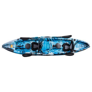 Kayak pour trois personnes 3.1 4m, kayak de pêche double, utilisation en rivière et en lac, multifonctionnel avec pagaie - Product Image 4