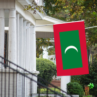 Vente en gros 3x5ft drapeaux des Maldives polyester 68D/100D Personnaliser toutes les nations expédition rapide Fournisseur fiable livraison rapide