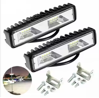 16LED 48W LED Barra de luz de trabajo IP68 impermeable montaje de faros de coche 12-24V lámparas de haz de punto para camión ATV SUV DRL todoterreno