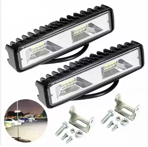 16LED 48W LED Work Light Bar IP68 Waterproof Car Headlights Assembly 12-24V Spot Beam Lamps for Truck ATV SUV DRL Off Road